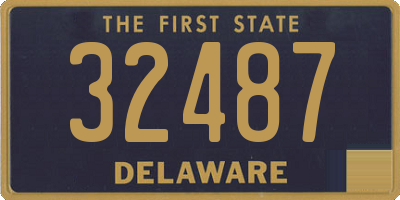 DE license plate 32487