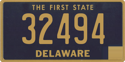 DE license plate 32494