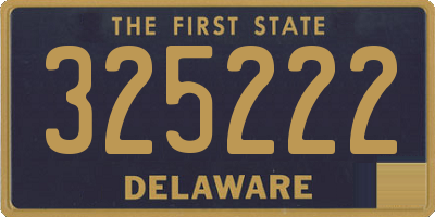 DE license plate 325222