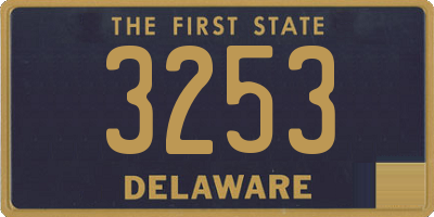 DE license plate 3253