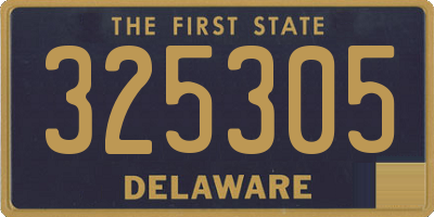 DE license plate 325305