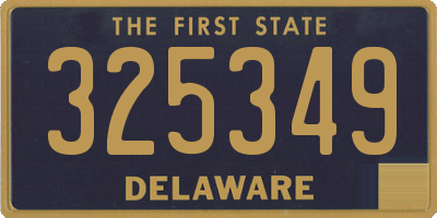 DE license plate 325349