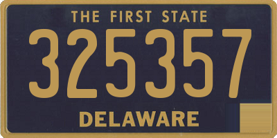 DE license plate 325357