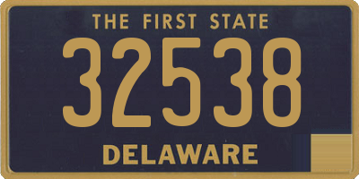 DE license plate 32538