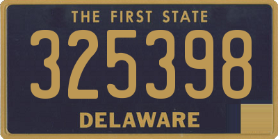 DE license plate 325398