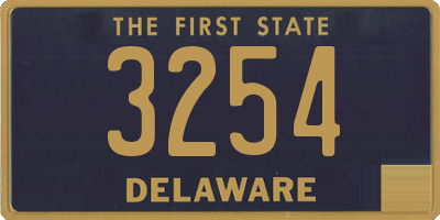 DE license plate 3254