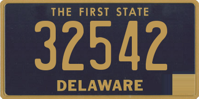 DE license plate 32542