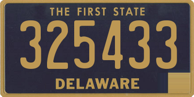 DE license plate 325433