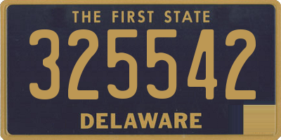 DE license plate 325542