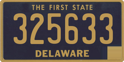 DE license plate 325633