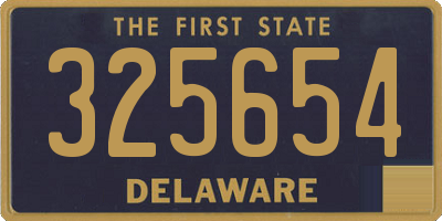 DE license plate 325654