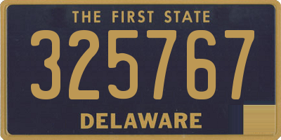 DE license plate 325767