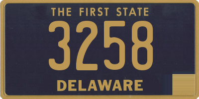 DE license plate 3258