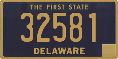 DE license plate 32581