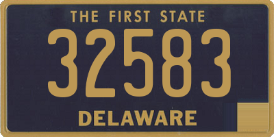 DE license plate 32583