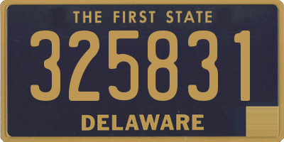 DE license plate 325831