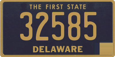 DE license plate 32585