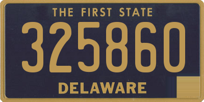 DE license plate 325860