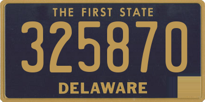 DE license plate 325870