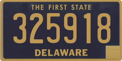 DE license plate 325918