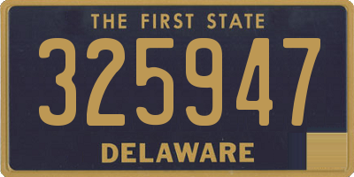DE license plate 325947