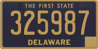 DE license plate 325987