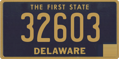 DE license plate 32603