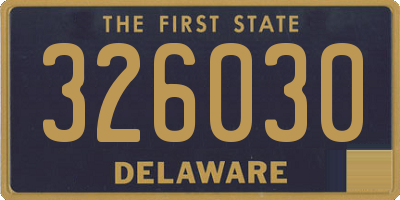 DE license plate 326030