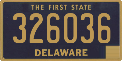 DE license plate 326036