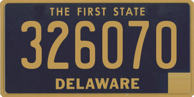 DE license plate 326070