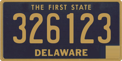 DE license plate 326123