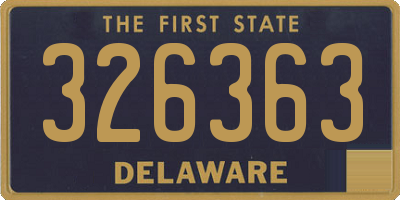 DE license plate 326363