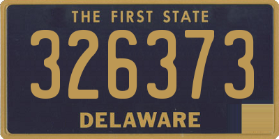 DE license plate 326373