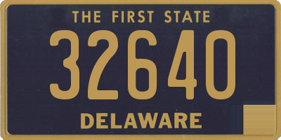 DE license plate 32640
