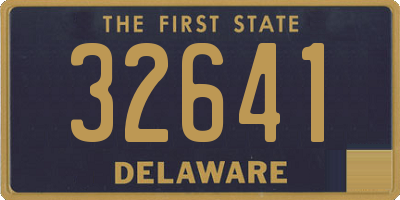 DE license plate 32641