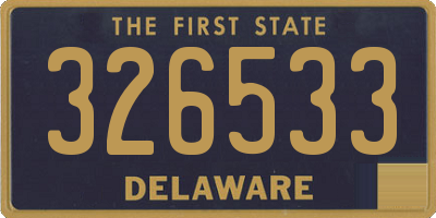 DE license plate 326533