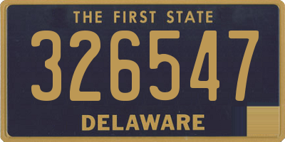 DE license plate 326547