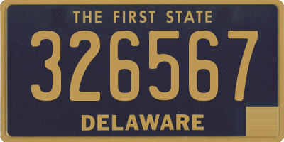 DE license plate 326567