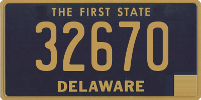 DE license plate 32670