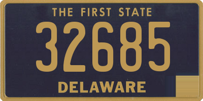 DE license plate 32685