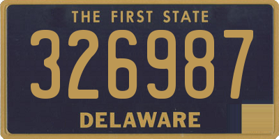 DE license plate 326987