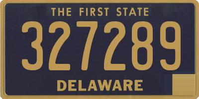 DE license plate 327289