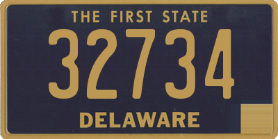 DE license plate 32734