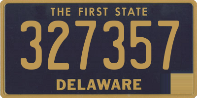 DE license plate 327357