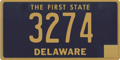 DE license plate 3274