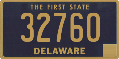 DE license plate 32760