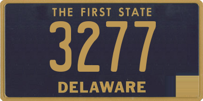 DE license plate 3277