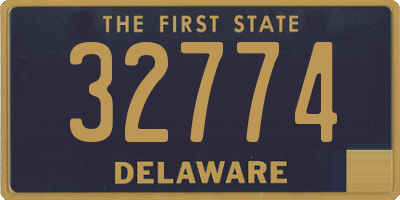 DE license plate 32774
