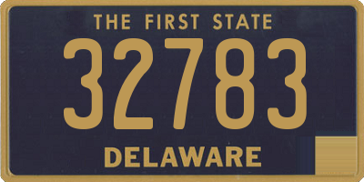 DE license plate 32783