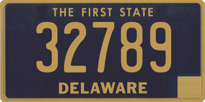 DE license plate 32789